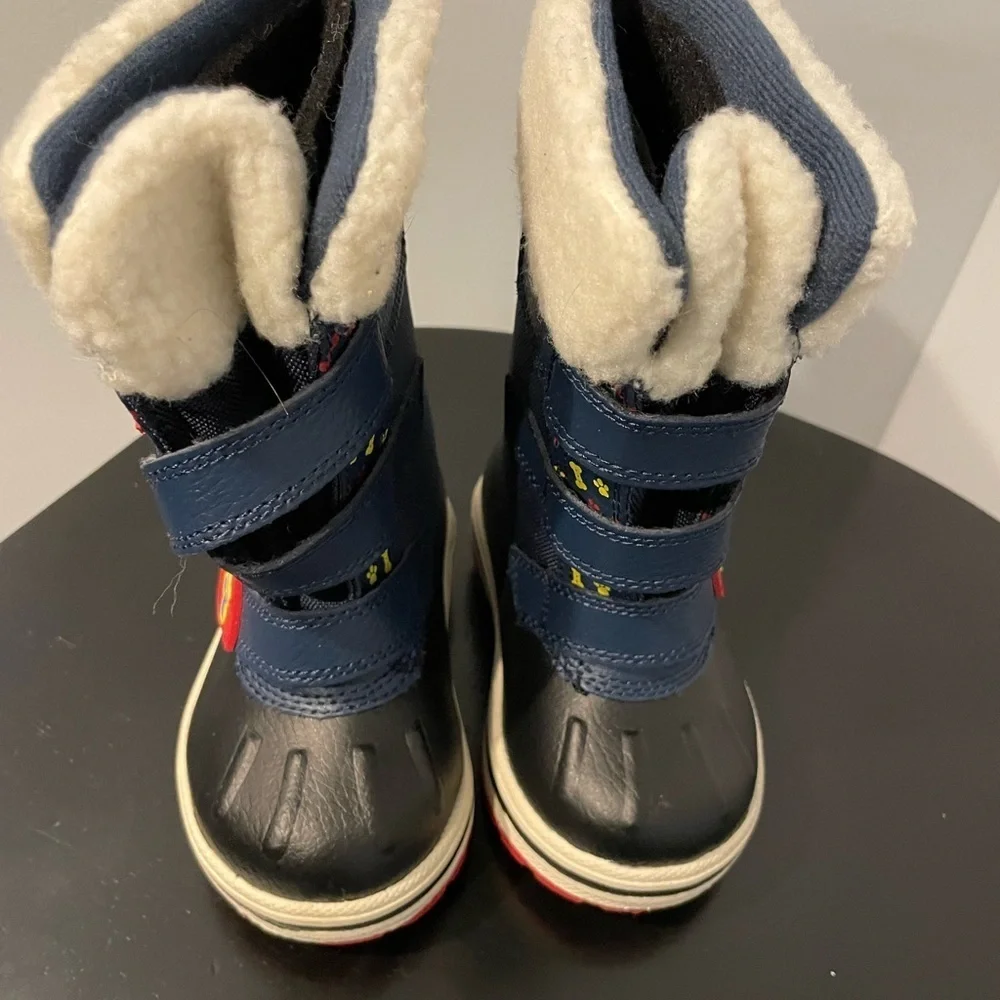 Paw Patrol Navy and Black Kids Snow Boots size 5C